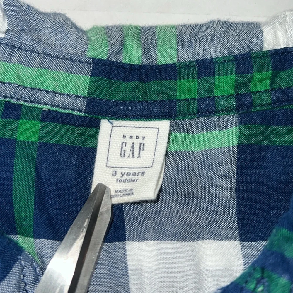 babyGAP Double-Weave Convertible Plaid Shirt - 3